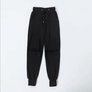Black High waisted Joggers
